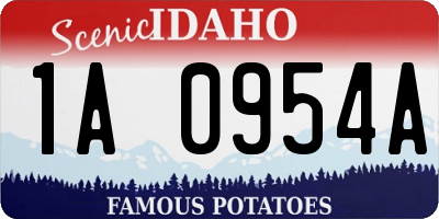 ID license plate 1A0954A
