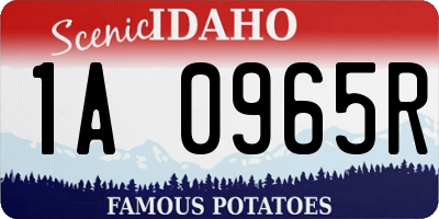 ID license plate 1A0965R