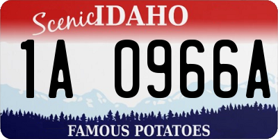 ID license plate 1A0966A