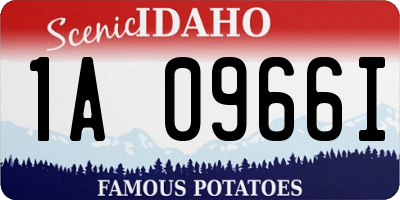 ID license plate 1A0966I