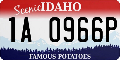 ID license plate 1A0966P
