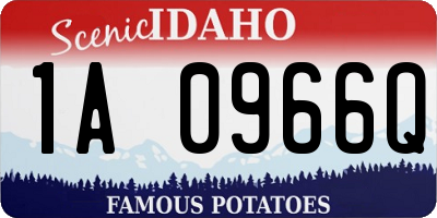 ID license plate 1A0966Q