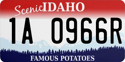ID license plate 1A0966R
