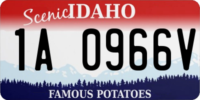 ID license plate 1A0966V