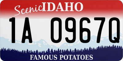 ID license plate 1A0967Q