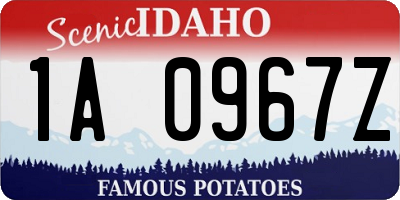 ID license plate 1A0967Z