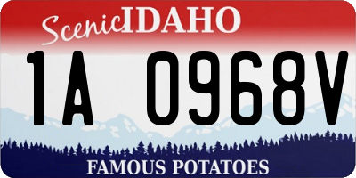ID license plate 1A0968V