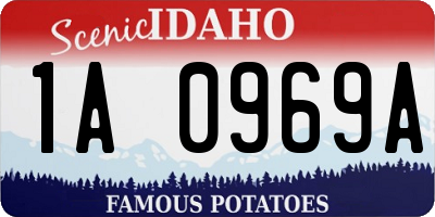 ID license plate 1A0969A
