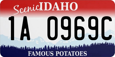 ID license plate 1A0969C