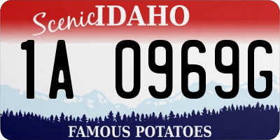 ID license plate 1A0969G