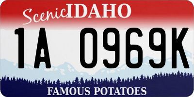 ID license plate 1A0969K