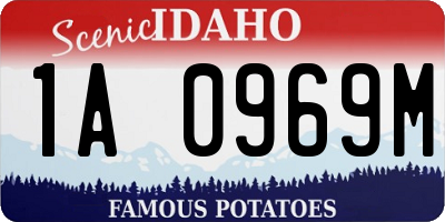 ID license plate 1A0969M