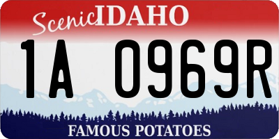 ID license plate 1A0969R