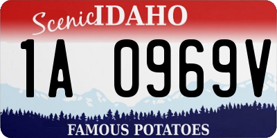 ID license plate 1A0969V