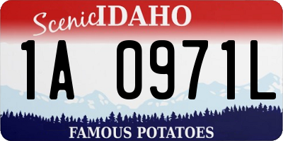 ID license plate 1A0971L
