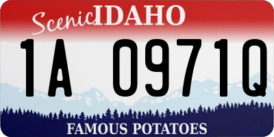 ID license plate 1A0971Q