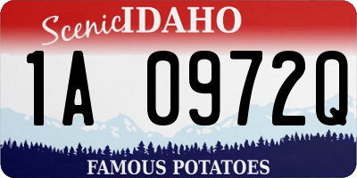 ID license plate 1A0972Q