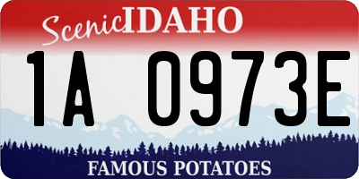ID license plate 1A0973E