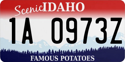 ID license plate 1A0973Z