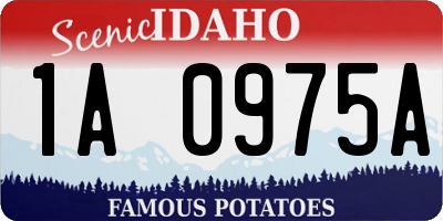 ID license plate 1A0975A