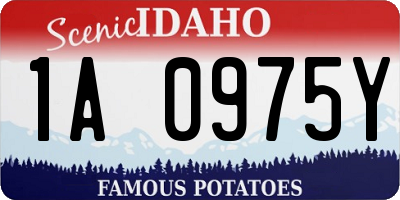 ID license plate 1A0975Y