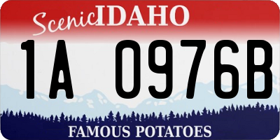ID license plate 1A0976B