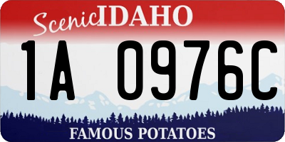 ID license plate 1A0976C