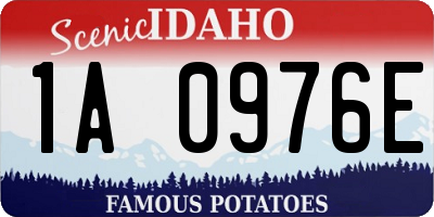 ID license plate 1A0976E