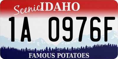 ID license plate 1A0976F