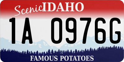 ID license plate 1A0976G