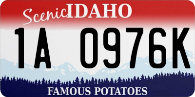 ID license plate 1A0976K