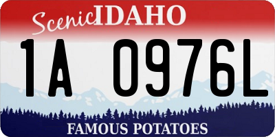 ID license plate 1A0976L