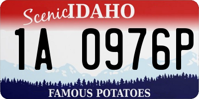 ID license plate 1A0976P