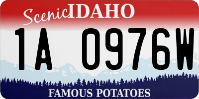 ID license plate 1A0976W