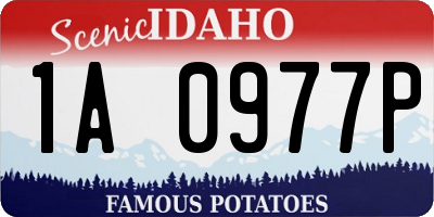 ID license plate 1A0977P