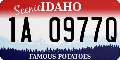 ID license plate 1A0977Q
