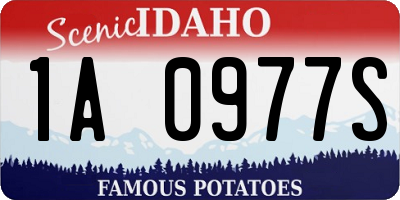 ID license plate 1A0977S