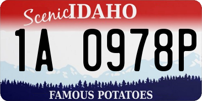 ID license plate 1A0978P