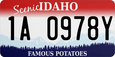 ID license plate 1A0978Y