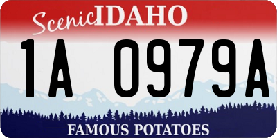 ID license plate 1A0979A