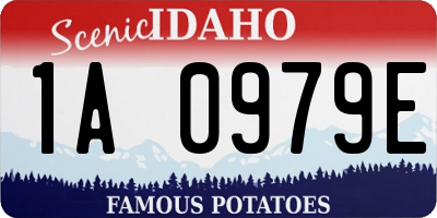 ID license plate 1A0979E