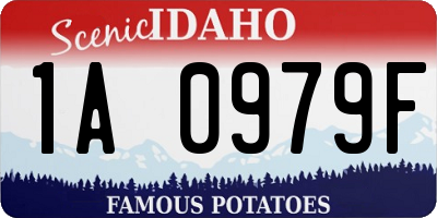 ID license plate 1A0979F