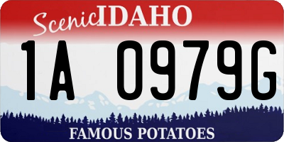 ID license plate 1A0979G