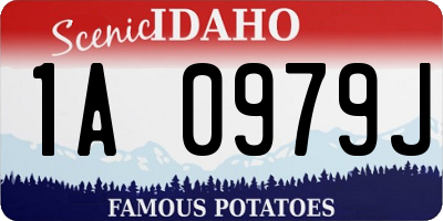 ID license plate 1A0979J