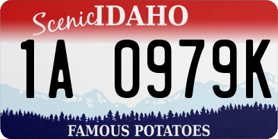 ID license plate 1A0979K