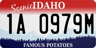 ID license plate 1A0979M