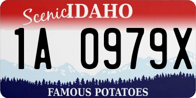 ID license plate 1A0979X