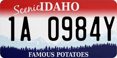 ID license plate 1A0984Y