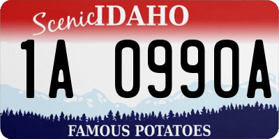 ID license plate 1A0990A