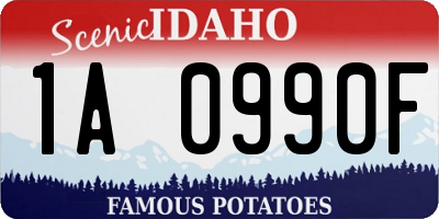 ID license plate 1A0990F